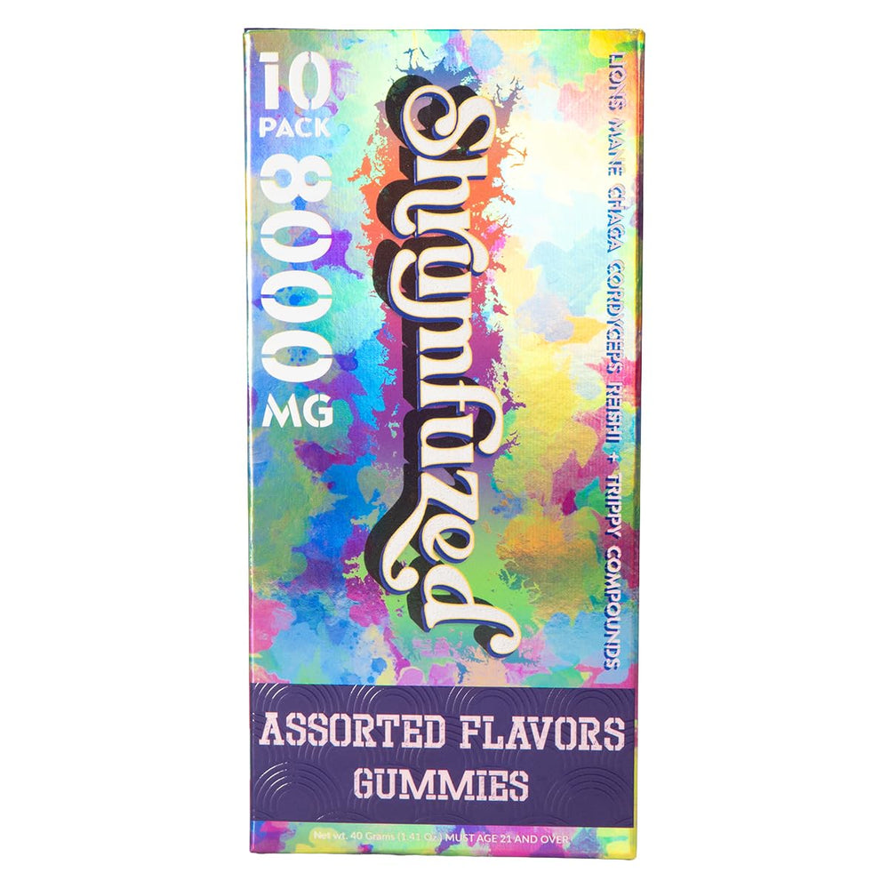 Shrumfuzed nootropic gummy ingredient blend jar showcases premium formula
