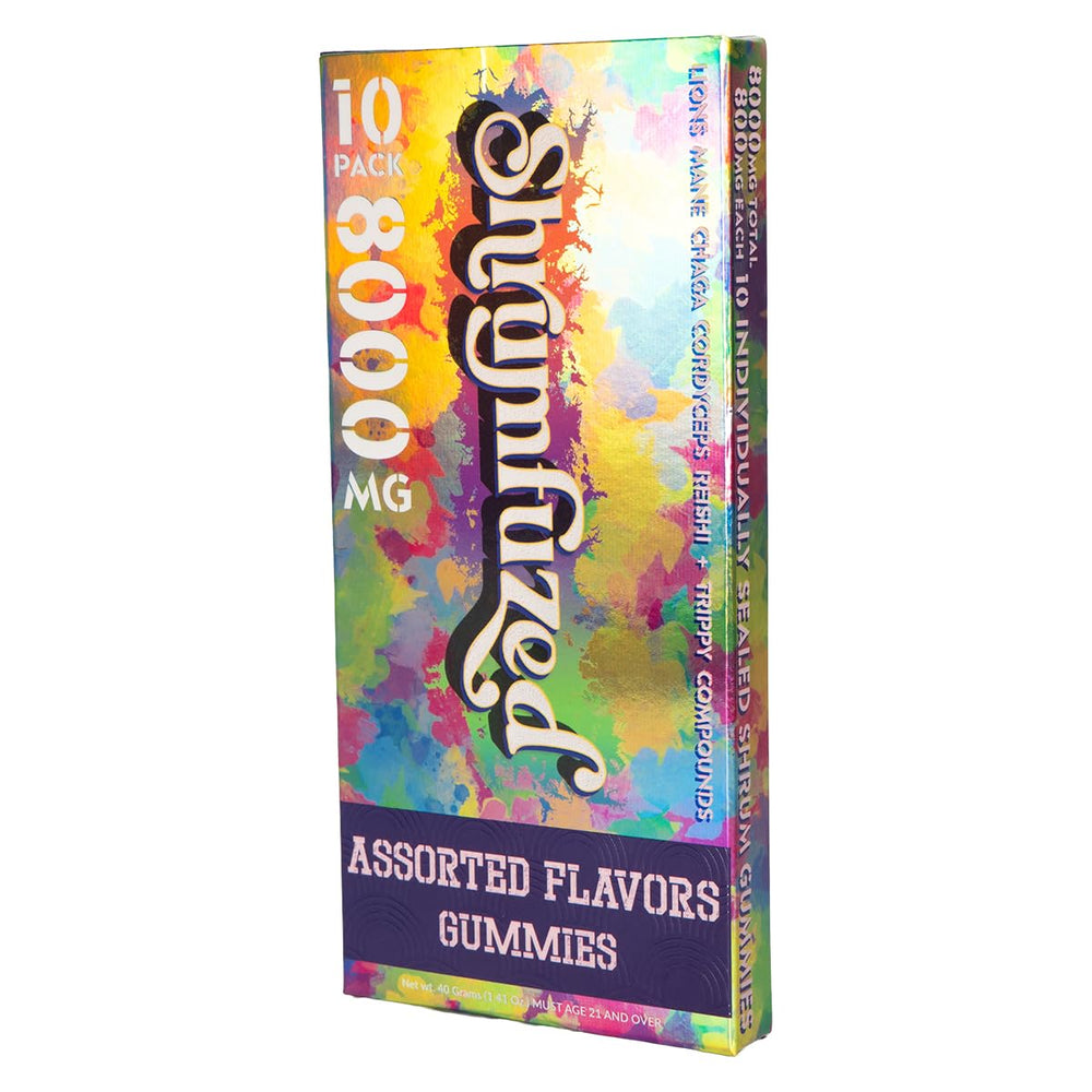 Shrumfuzed nootropic gummy label with dosage info for safe use
