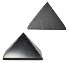 Shungite World 80mm polished pyramids for home decor and calm focus