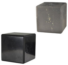Shungite World 2pcs polished and unpolished cubes for energy balance at home