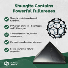 Shungite World 80 mm pyramid decor with natural aesthetics