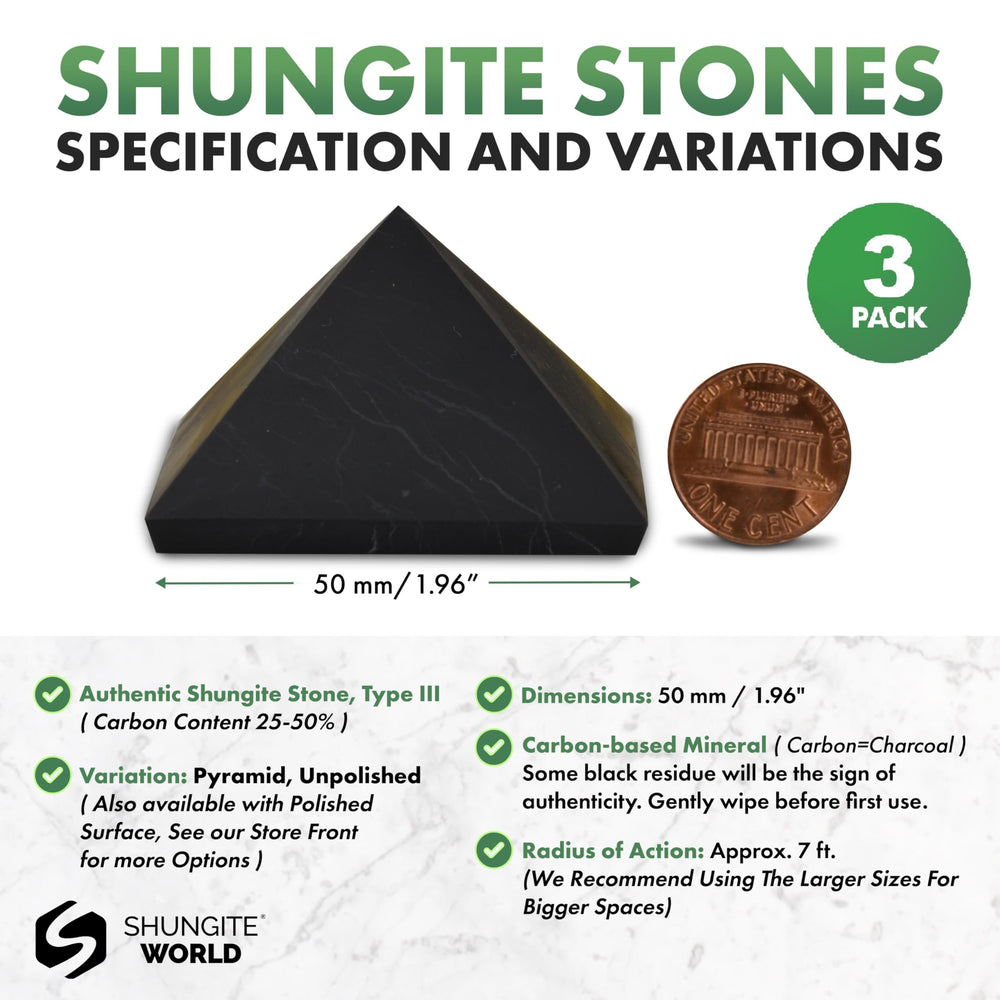 Shungite World pyramid decor in living room promotes calm ambiance and focus