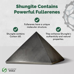 Shungite World decorative pyramid adds a zen touch to living spaces.