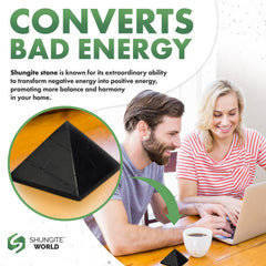 Shungite World pyramids with crystals for mindful decor