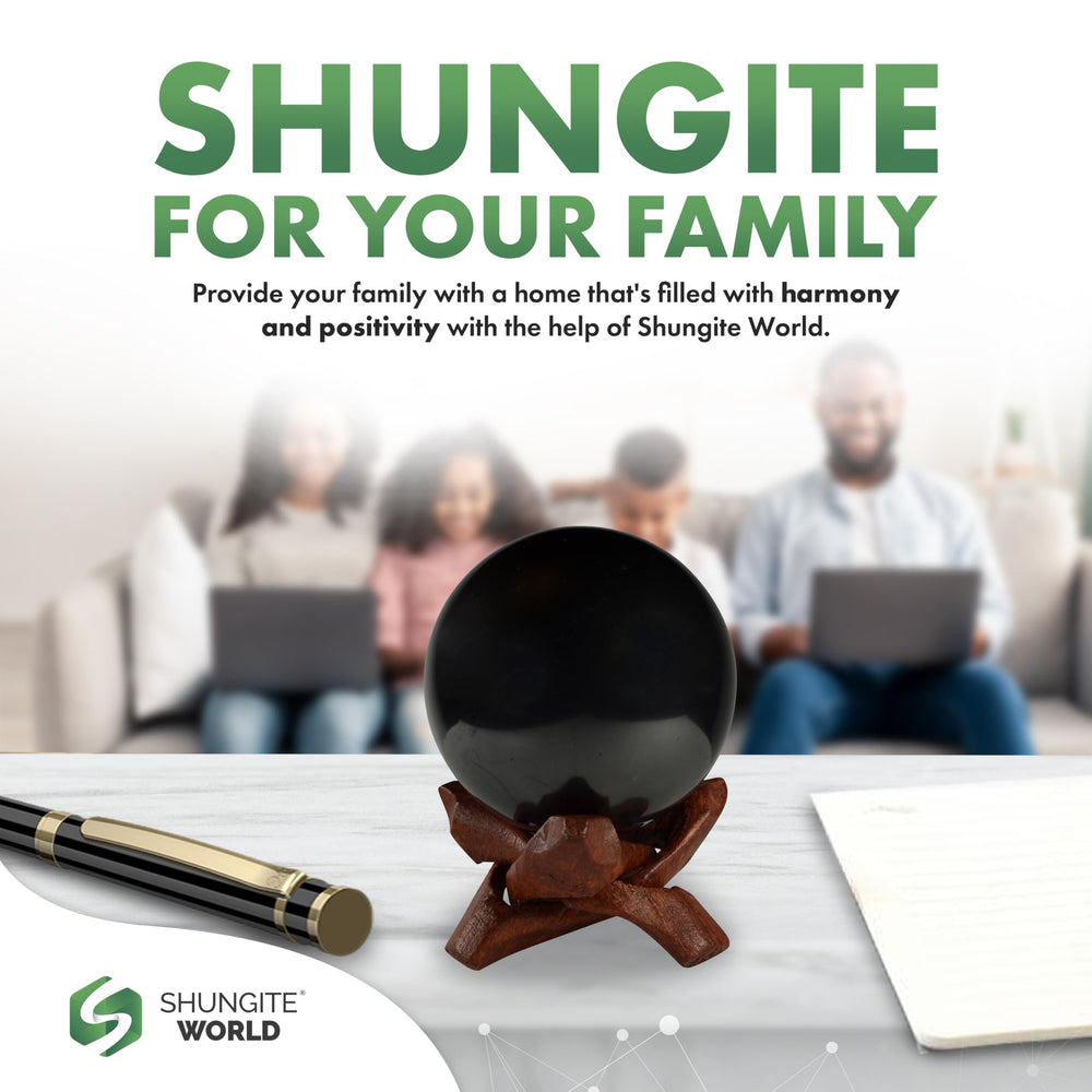 Shungite World decorative ball for meditation corners and feng shui layouts
