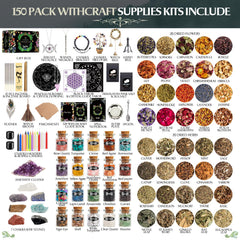 SHYSHINY Dried Herbs Pack with 40 varieties for rituals and crafts.
