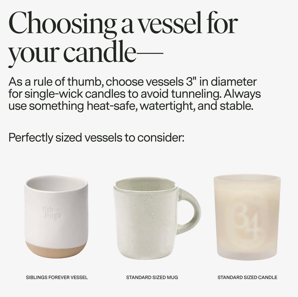 Sib-lings Neroli Noir wick holder supporting steady candle flame.