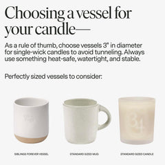 Sib-lings Neroli Noir wick holder supporting steady candle flame.
