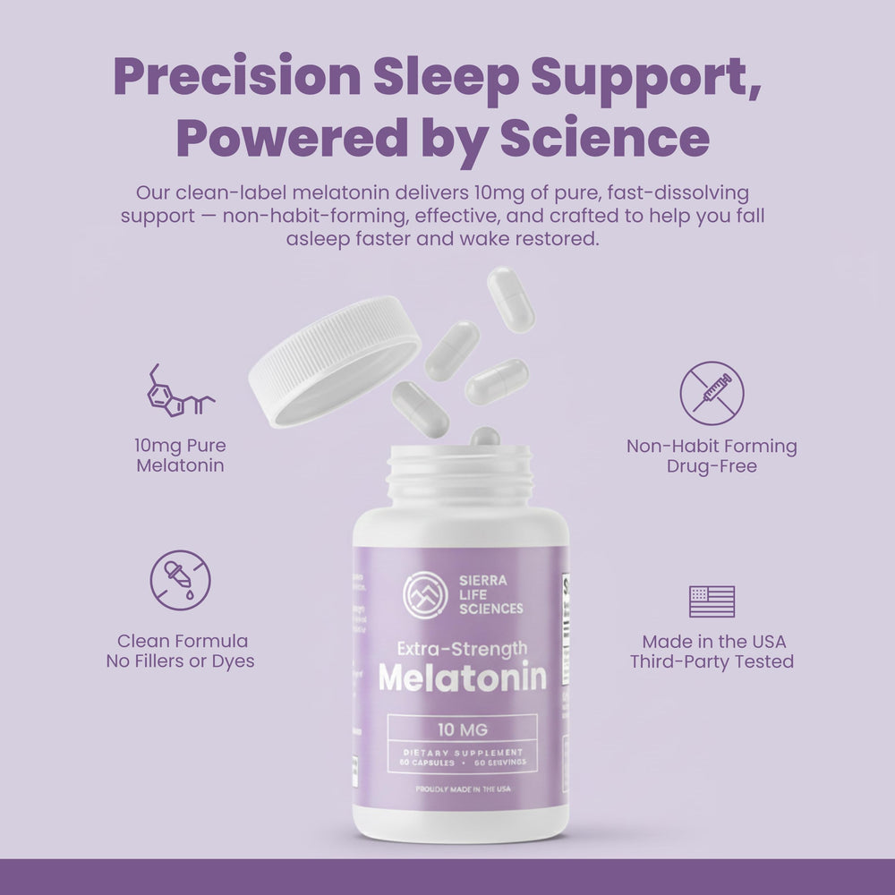 SIERRA LIFE SCIENCES melatonin bottle 360 servings emphasizes long supply