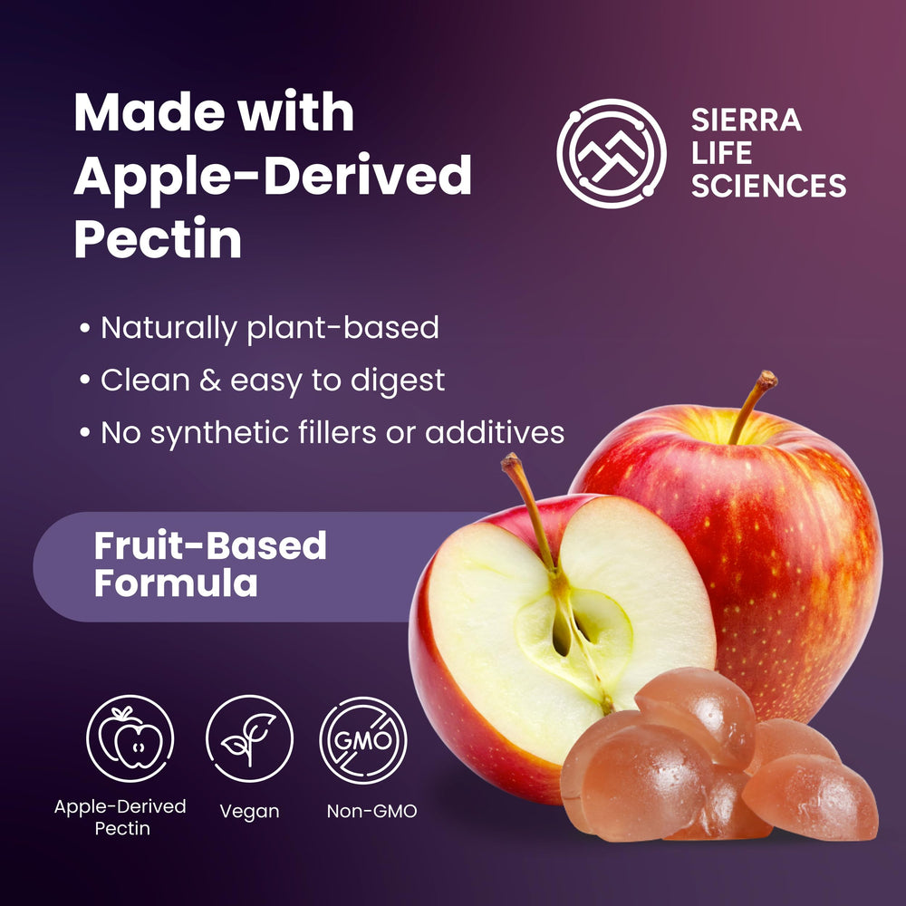 Sierra Life Sciences melatonin gummy serving image illustrates nightly ritual use.