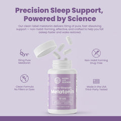 Packaging display of Sierra Life Sciences melatonin in a calm setting.