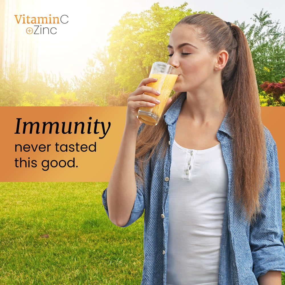 SIGNIFY NATURE Vitamin C 1000mg effervescent tablets label highlights vegan, sugar-free benefits with Zinc.