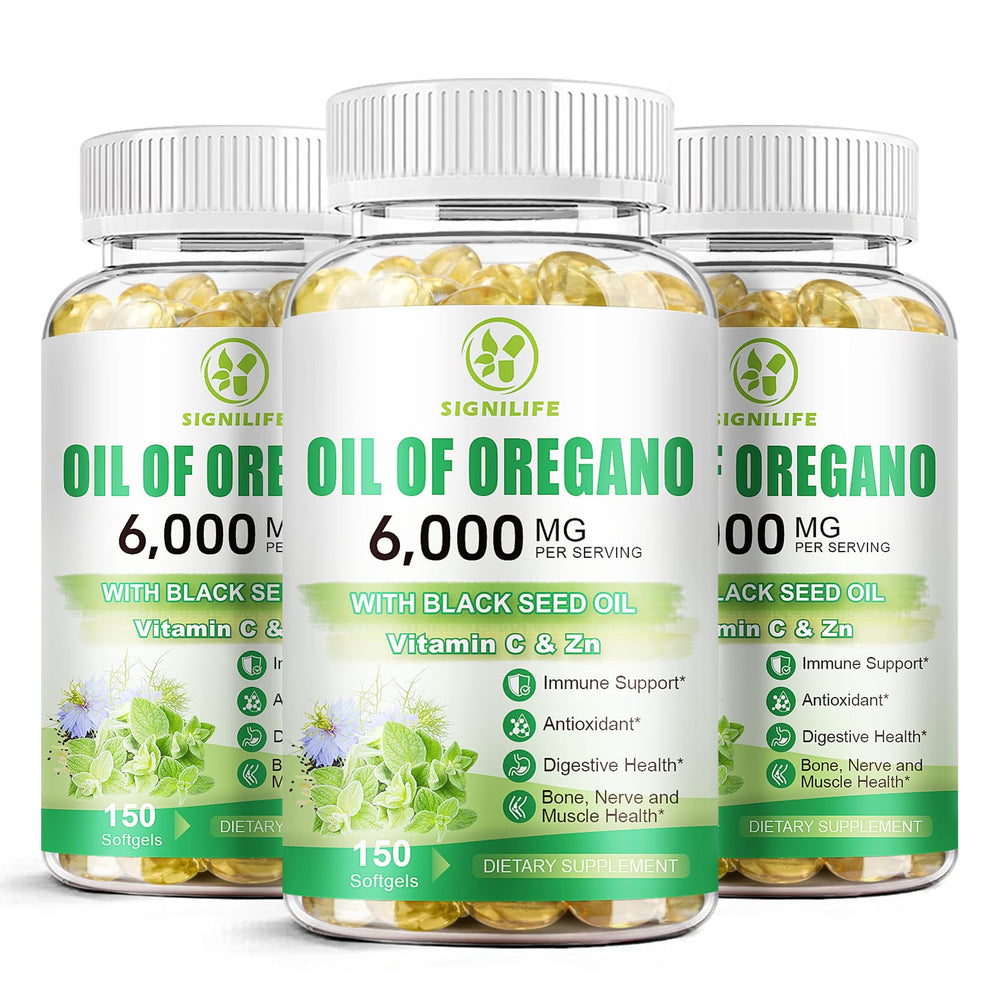 Signilife oregano oil softgel bottle with high-potency oregano for daily support