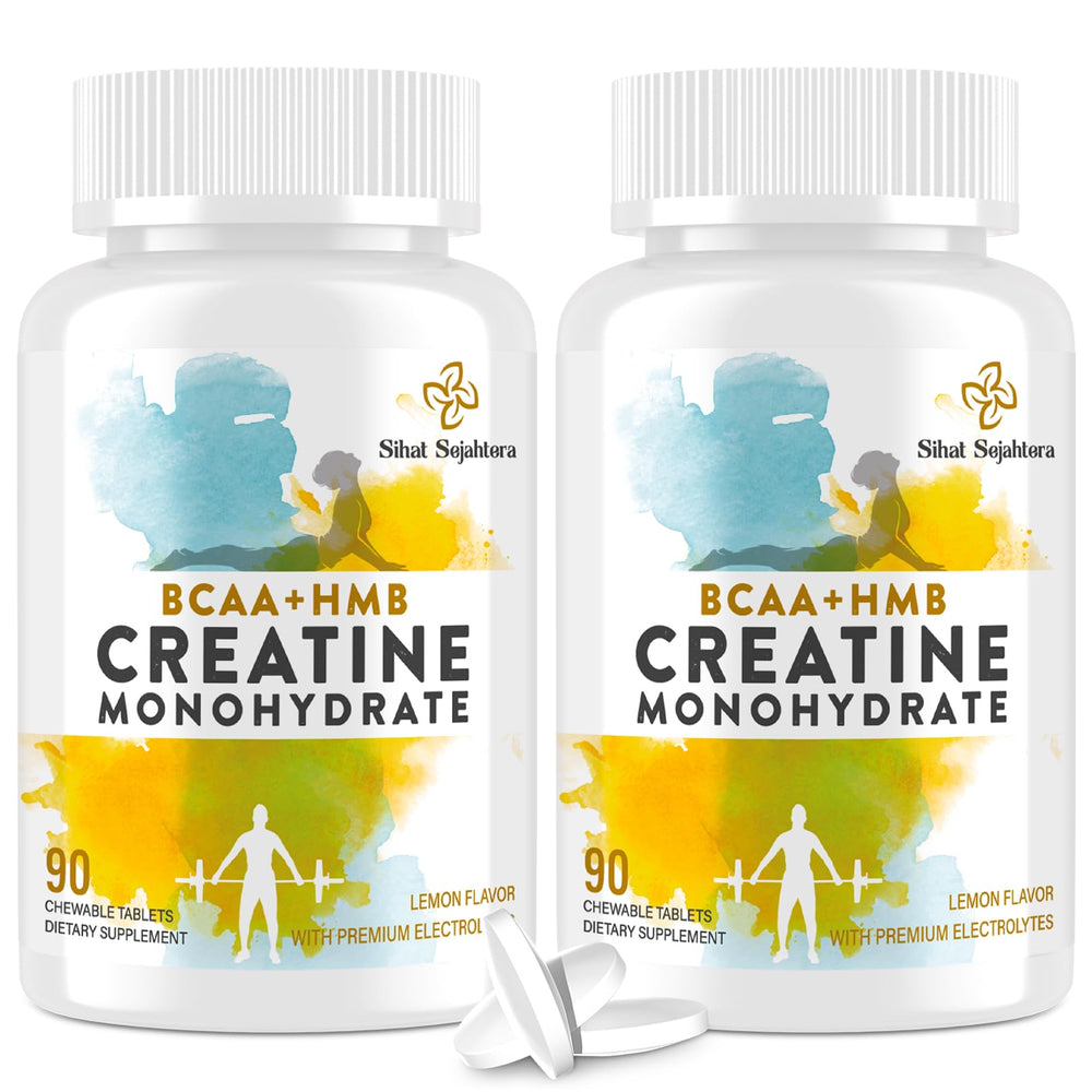 Sihat Sejahtera 8-in-1 chews bottle for convenient energy during workouts.