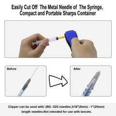 sijidou needle clipper compatible with 28-32 gauge syringes for versatile use.
