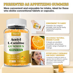 Sijigood acetyl L-carnitine gummies vegan formula packaging image.