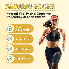 Sijigood acetyl L-carnitine gummies shown with two-per-day serving.