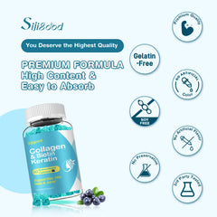 Sijigood biotin gummies bottle pour shot conveys portability
