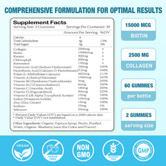 Sijigood biotin gummies ingredients collagen hyaluronic acid for skin support