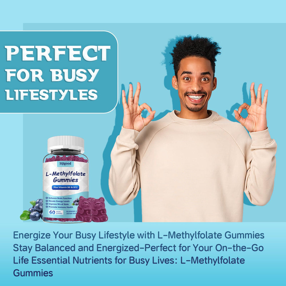 Sijigood Blueberry Gummies with blueberries in a health scene