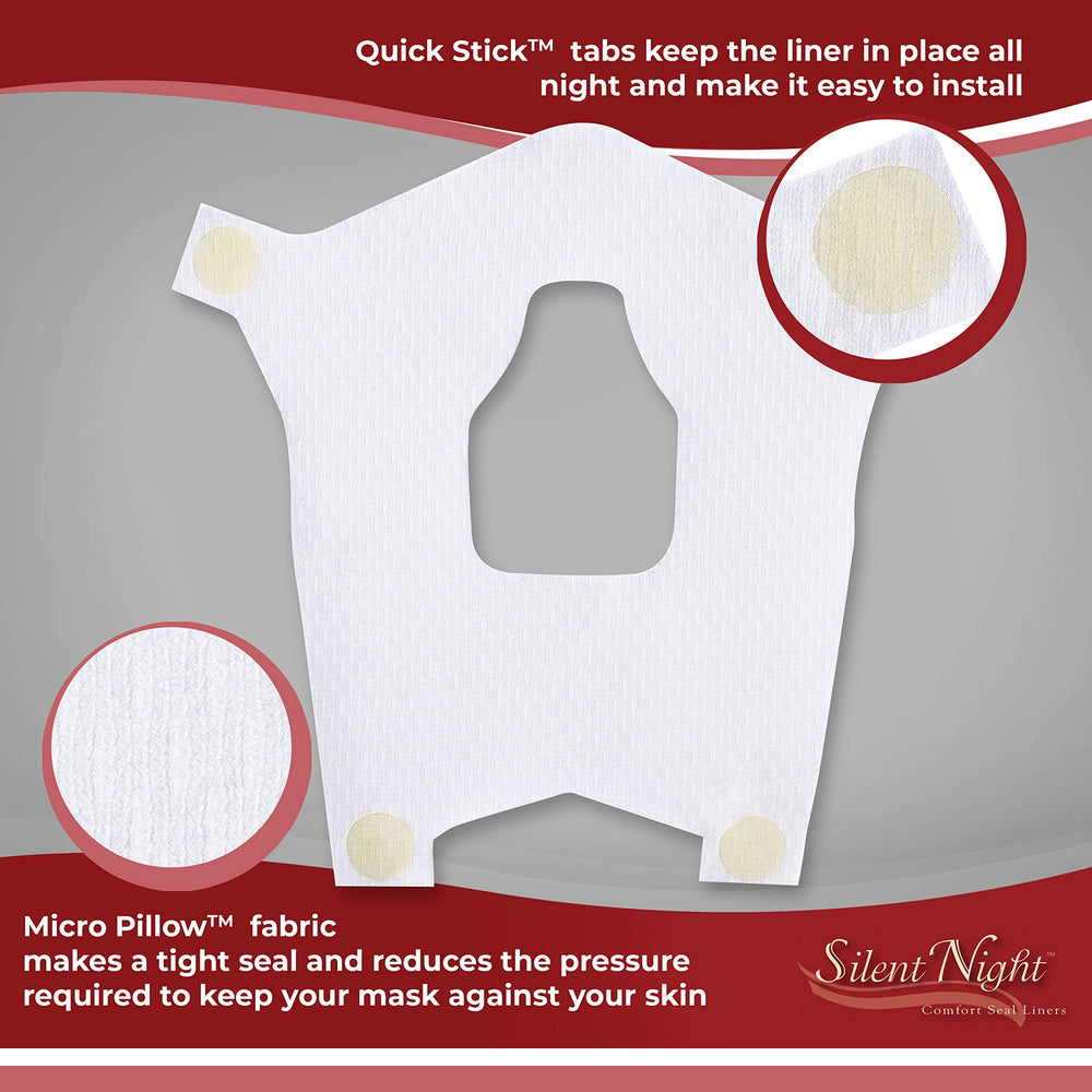 Silent Night CPAP liner close-up of soft breathable fabric for comfort