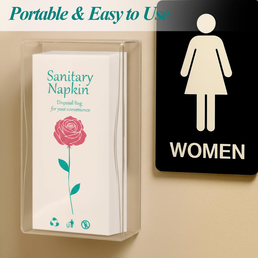SilTriangle floral disposal bags open pack showing quantity and design