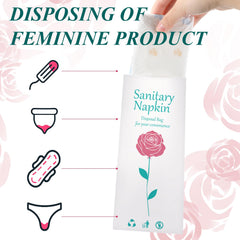 SilTriangle multiuse disposal bags suitable for tampons, pads, diapers, and small waste