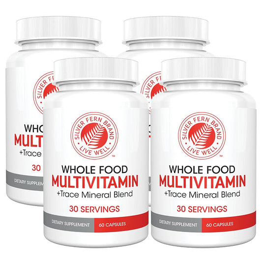 Silver Fern bottle shot showcasing daily whole-food multivitamin packaging for everyday wellness