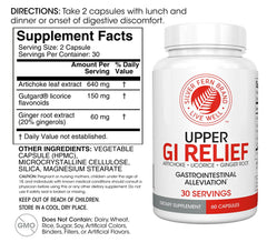 Silver Fern GI Relief bottle side view shows compact 60 capsule supply.