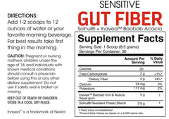 Silver Fern Sensitive Gut Fiber scoop in water illustrating easy daily mix