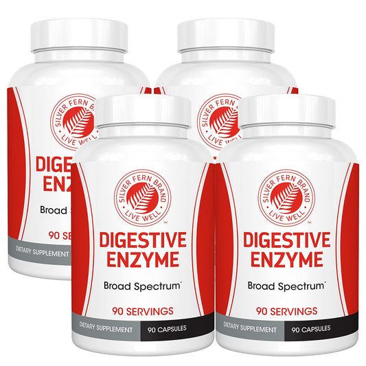 Silver Fern Ultimate Digestive Enzyme bottle front for full-spectrum digestion.