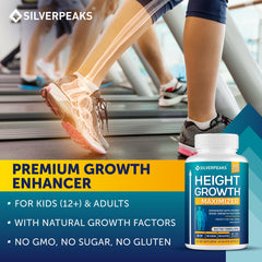 SILVERPEAKS Growth Capsules calcium and vitamin D ingredients close-up for clarity