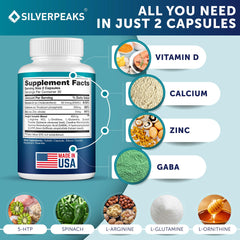 SILVERPEAKS Growth Capsules made in USA badge and capsule details visible.