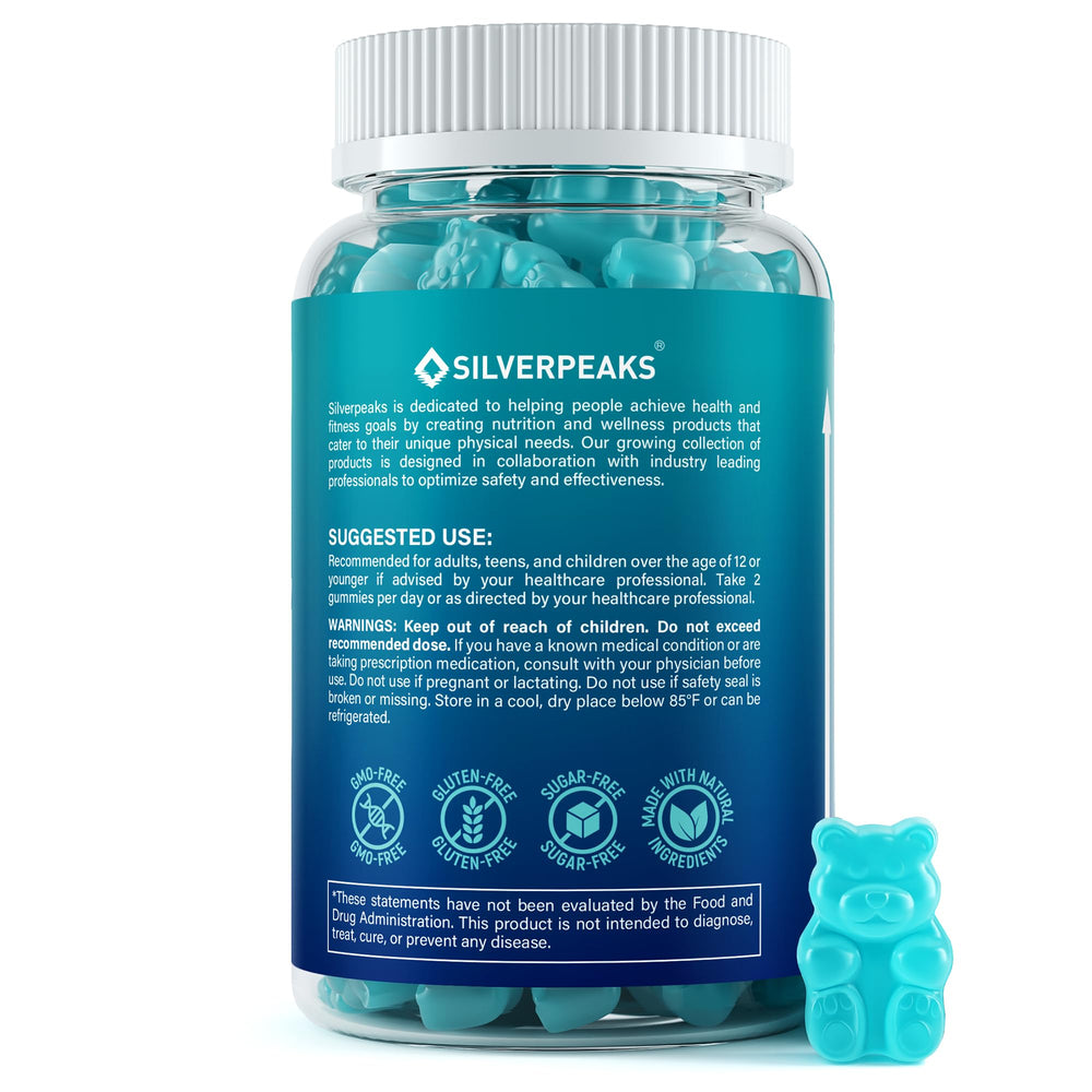 SILVERPEAKS height growth gummies wild berry flavor appeal.