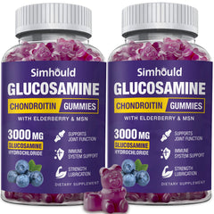 Simhould glucosamine chondroitin gummies bottle showing convenient daily joint support.