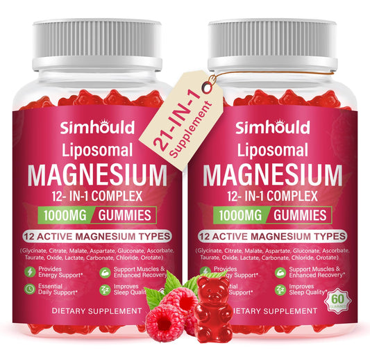 Simhould liposomal magnesium complex bottle promoting daily mineral support.