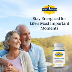 Simple Promise CardioClear7 packaging with eco-friendly design signaling trusted purity.