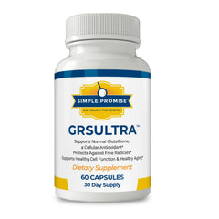 Simple Promise GRS Ultra bottle cap opening for quick daily two-capsule routine.