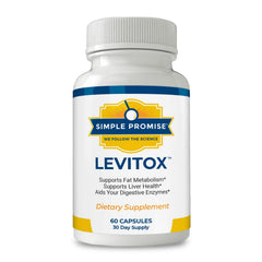Simple Promise Levitox bottle front with milk thistle for liver detox support
