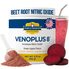 Simple Promise VenoPlus 8 bottle with beet root powder for daily energy support.