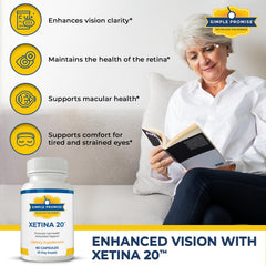 Xetina 20 bottle pour showing easy daily dosage.