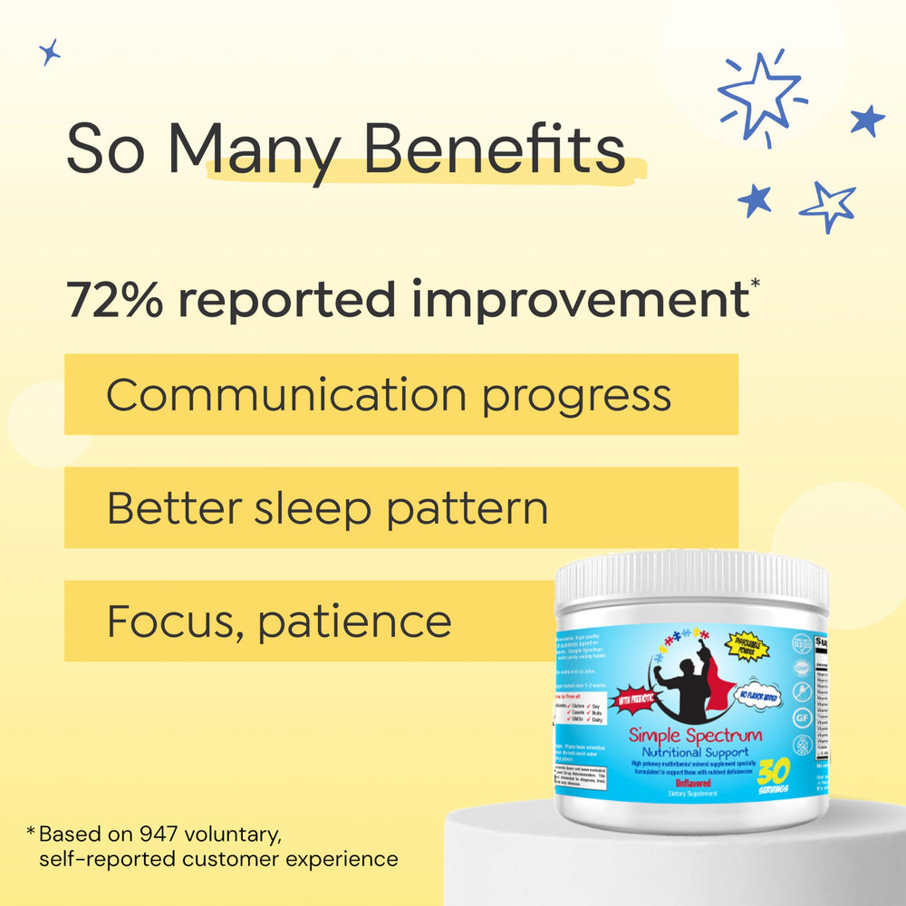 Simple Spectrum smoothie serving presents kid-friendly nutrition option.