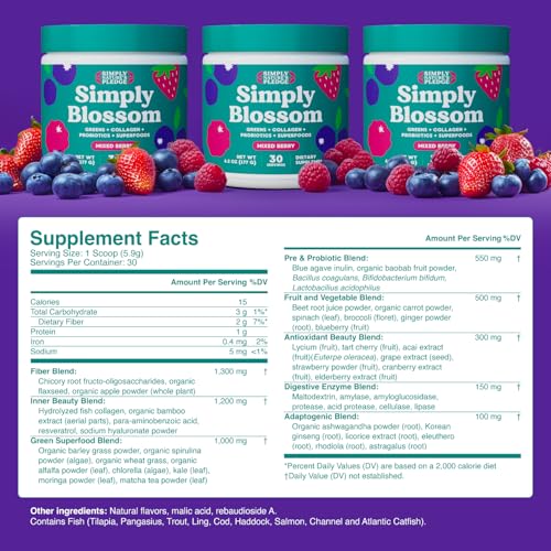 Simply Blossom collagen and probiotics blend highlights gut and overall wellness