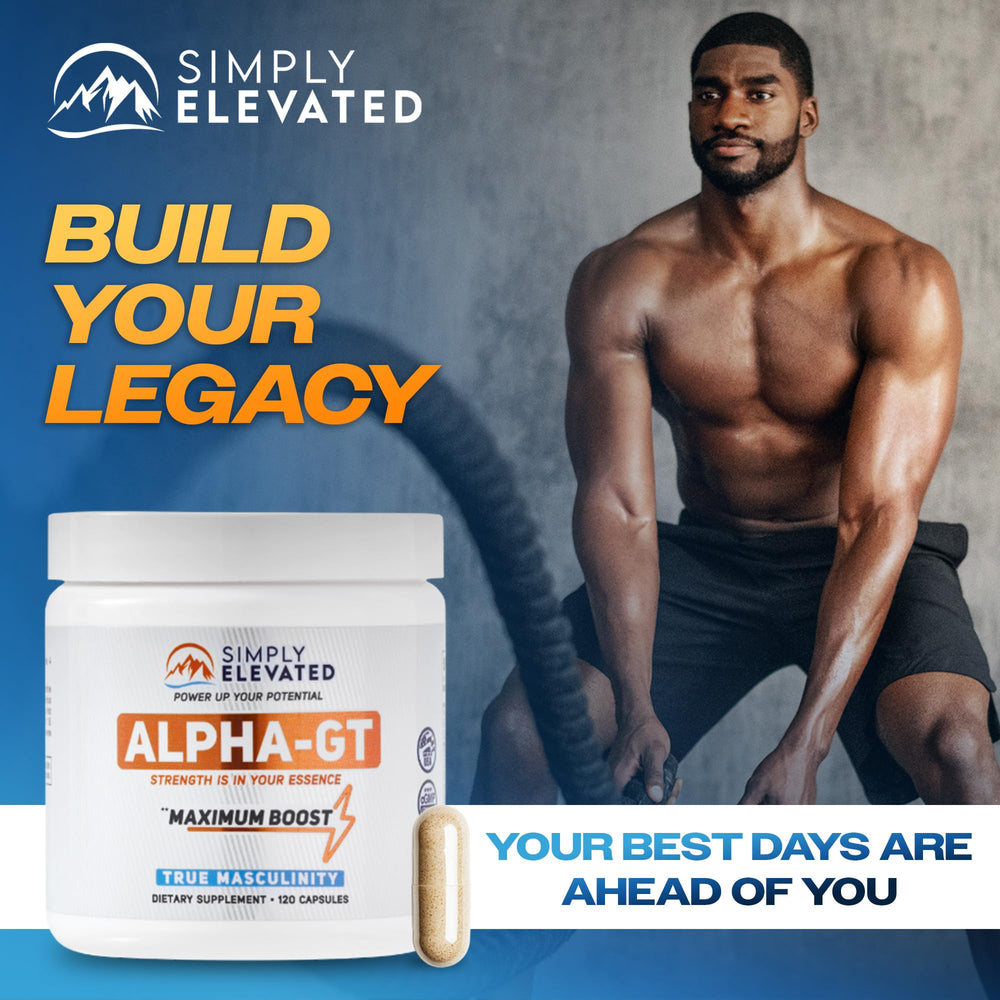 Simply Elevated Alpha-GT packaging box ready for on the go routines