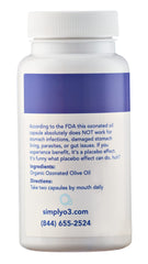 Simply O3 capsules pouring shot suggests easy daily intake.