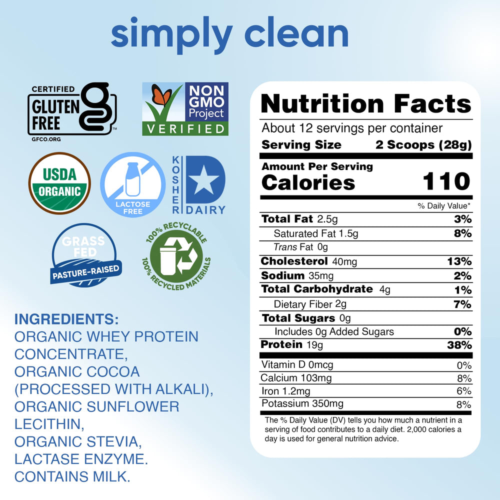Simply tera's lactose-free whey scoop ready for a protein-packed serving.