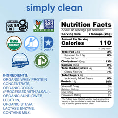 Simply tera's lactose-free whey scoop ready for a protein-packed serving.