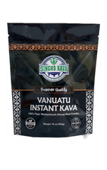 SINGHS kava powder texture closeup showing fine grind for quick dissolution.