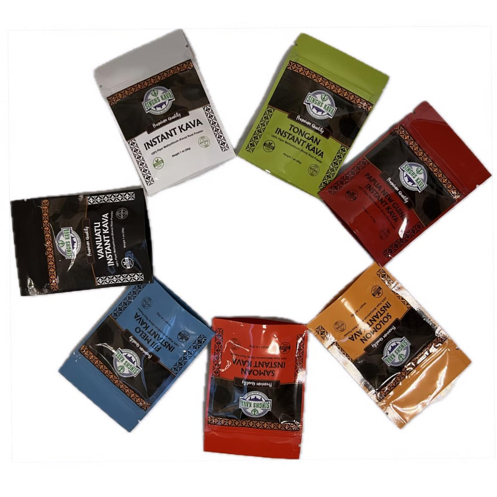 SINGHS Solomon Noble Kava coconut notes: smooth flavor with tropical hints.