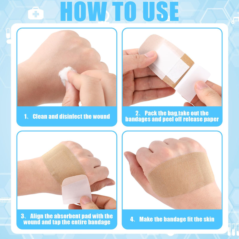 Sinmoe bandage size 2x4 inches designed for broader wound coverage.